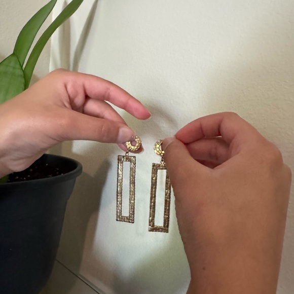 Multicolor Beaded Drop Earrings - Picture 4 of 4